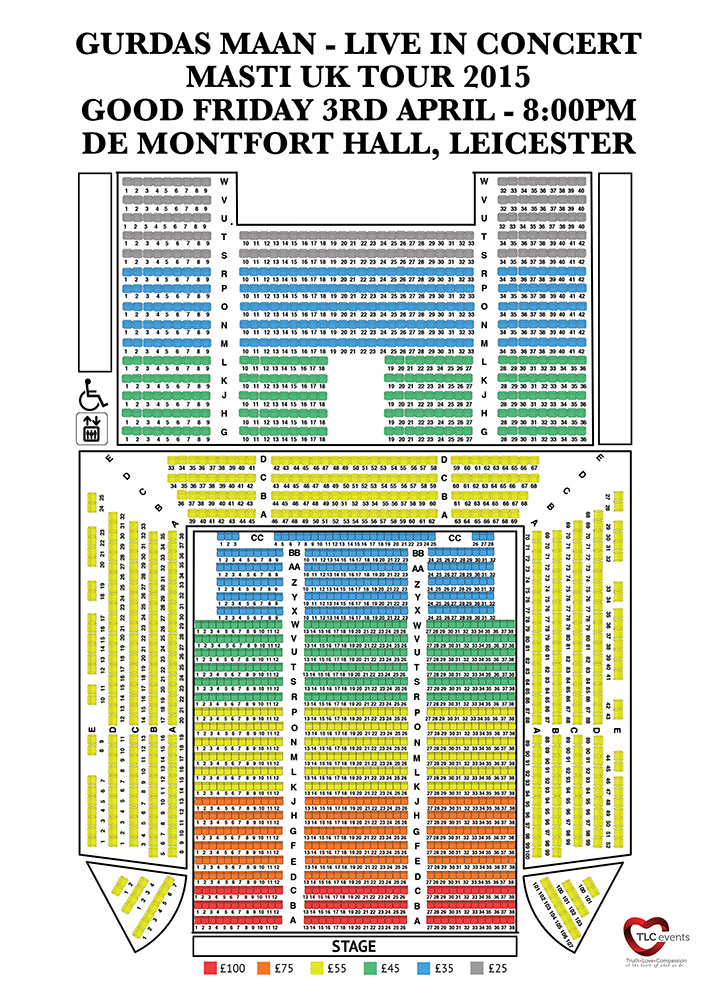 Leicester seating plan